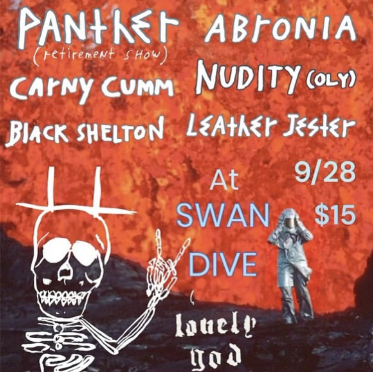 Flyer for Sept 28 2024 at Swan Dive