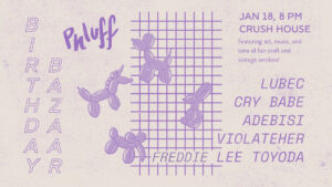 Flyer for Jan 18 2019 at Crush House