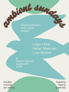 Flyer for August 10 2025 at Speck's Records & Tapes