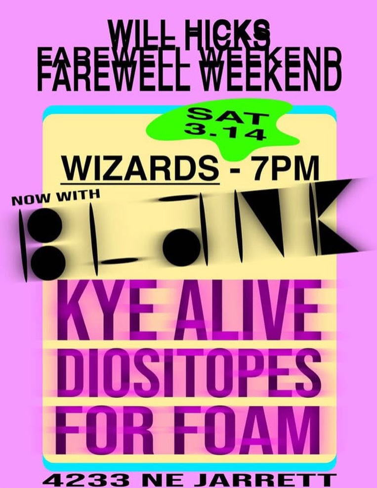 Flyer for March 14 2026 at Wizards