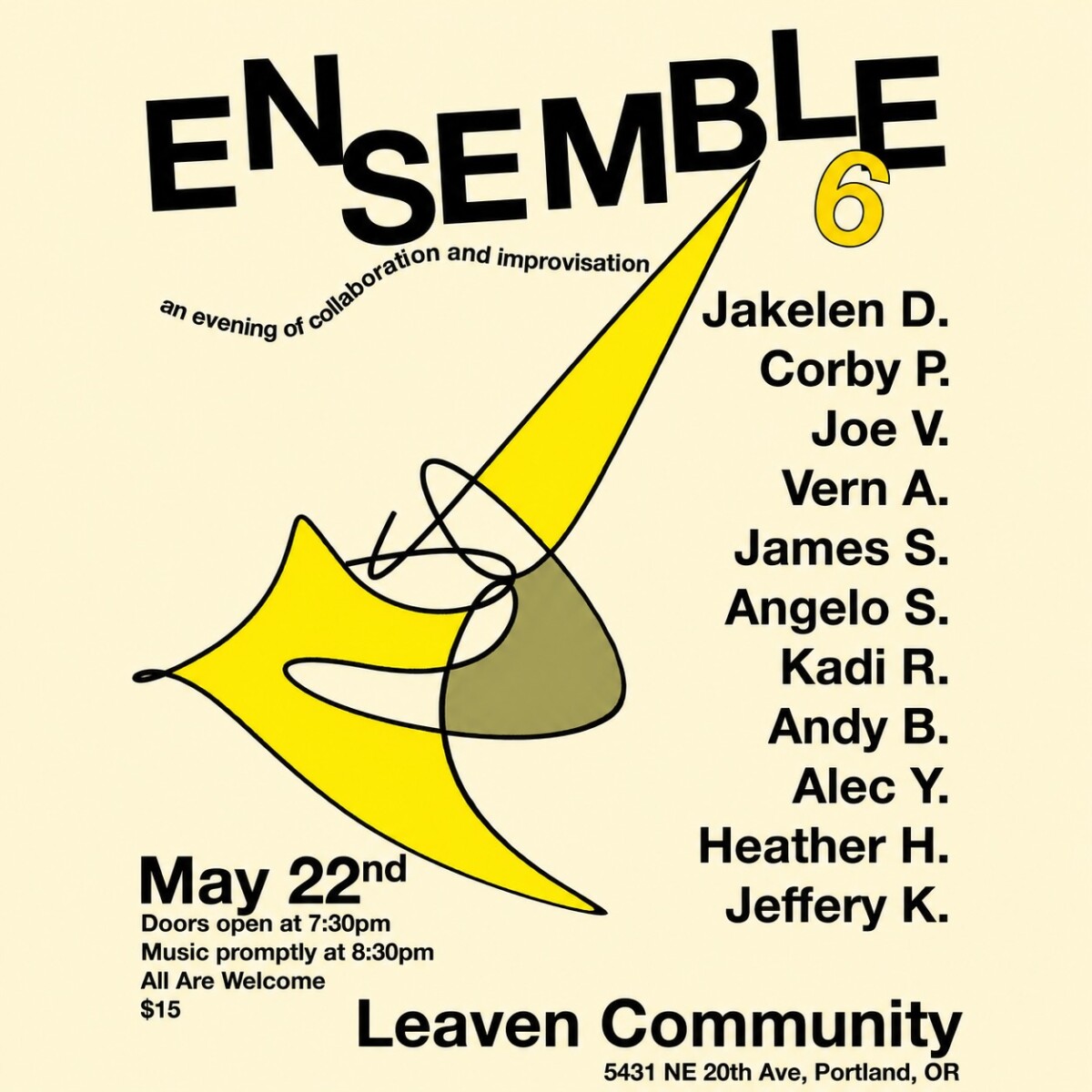 Flyer for May 22 2026 at Leaven Community Center