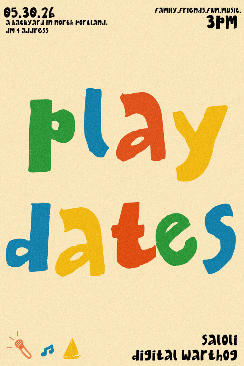 Flyer for May 30 2026 at Playdates