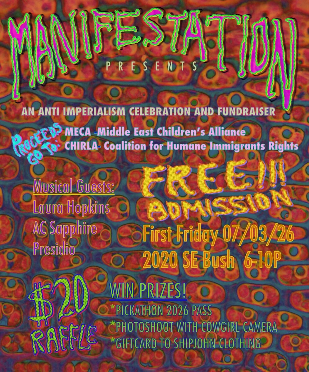 Flyer for July 3 2026 at Manifestation